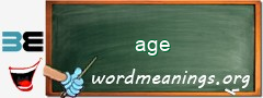 WordMeaning blackboard for age